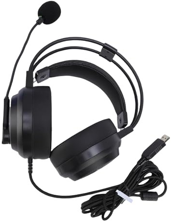 JAMNGHB Cuffie da conferenza USB C con microfono ad asta flessibile, design leggero e chip audio migliorato per ufficio/lavoro remoto auricolari con archetto