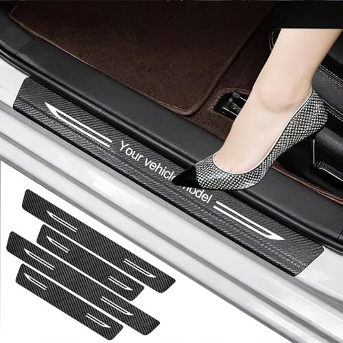 Protector de Umbral de Puerta de Coche Solo Compatible con VW Bora 4 Piezas DecoracióN para Estribos De Coche Tiras Umbral, Bienvenidos Pedal Placas ProteccióN AutomóViles
