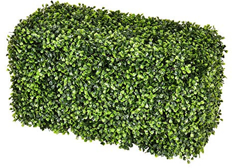 Vickerman Everyday Artificial Boxwood Hedge 24 L x 12 W x 12 T- UV Resistant Indoor Outdoor - Natural Green - Home Backyard Wedding Garden Decoration