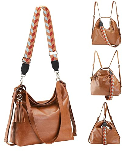 VENUSFIT leder rucksack für damen | Rucksack mädchen 2 in 1 Handtasche Vegan Leder Wasserdicht Umhängetasche Anti Diebstahl für Schule Laptop | mit Staubbeutel