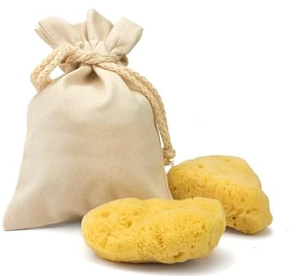 TENET Menstrual Sponge, Cycle Included Hygienic Jute Bag, Natural Unbleached Sponge Alternative to Sanitary Pads or Menstrual Cup Reusable (5x 5-7cm)