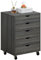 YITAHOME Rollcontainer mit 5 Schubladen, Mobiler Aktenschrank mit Riemenscheibe, Schubladenkommode für Zuhause Büro, Bürocontainer Schubladenschrank Rollschrank Rollwagen für A4 Papier (Grau)