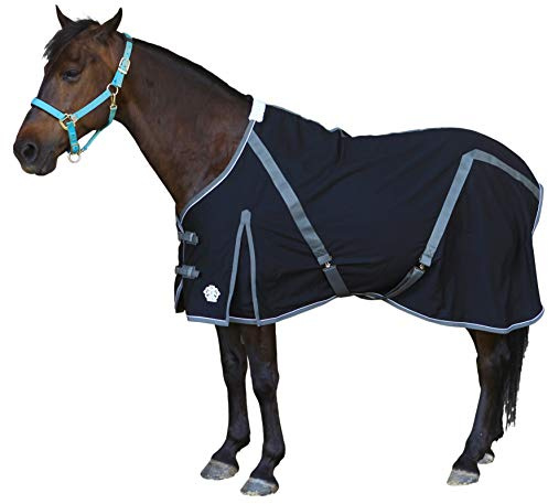 T TEKE Deluxe Horse Canvas Sheet for Snug and Clean in Stable, or as a Blanket Liner. (Size Range 51-87 Including Mini Horse)