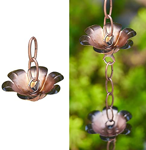 Regenkette Metallregenketten für Dachrinnen, Japanischen Stil Fallrohr Regen Ketten Nach Hause Dekor, Regenfänger für Außen für Veranda Hof Garten (Color : Style2, Size : 100cm(3.3ft))