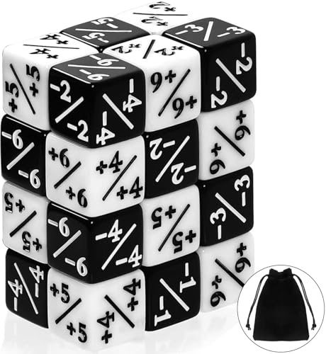 GEARMAX 24 Piezas Contadores de Dados, Dados de Lealtad, Token Dice, Cubo de Dados D6, Compatible con Accesorios para Juegos de Cartas MTG, CCG