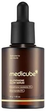 Medicube AGE-R Glutathione Glow Serum - Antioxidant & Elasticity Care Serum for 24Hr Pure Radiance, Korean Glass Glow Skin, Daily Use for Youthful Skin, Korean Skincare