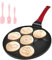 WEGREAT 26cm Pancake Pfanne Antihaft: Sieben Löcher Crepe Pfanne Crepes Maker mit Tier, Pfannkuchenpfanne Pancake Maker für Gas usw, Spiegeleipfanne für Omeletts Pfannkuchen Burger