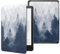 MoKo Hülle Kompatibel mit 7 Kindle Paperwhite 12th Gen 2024&Kindle Colorsoft Signature Edition 2024, Leichte PU-Schutzhülle mit Auto Schlaf/Aufwach PC Rücken für Kindle Paperwhite 2024, Grauer Wald