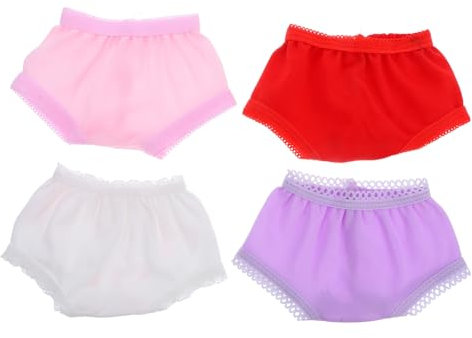 Vaguelly Puppenhöschen 4er-Pack Weich & Spielzeugpuppenunterwäsche Für Mädchen Kreativität