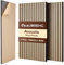 ​​Paneles acústicos autoadhesivos, juego de 2 unidades, 100 x 52 cm, aislamiento acústico, reducción del eco, paneles de pared de chapa de madera, paneles acústicos de madera para decoración de pared