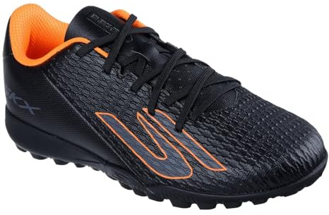 Skechers Kids SKX.1 Juniors Astro Turf Football Boots Black/Orange 3 UK Child