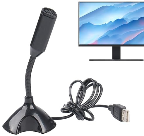 Microfono Usb Per Pc, Microfono Computer Portatile, Microfonos A Condensatore Da Tavolo Plug & Play Per KTV, Registrazione Vocale, Compatibile Con Laptop Desktop