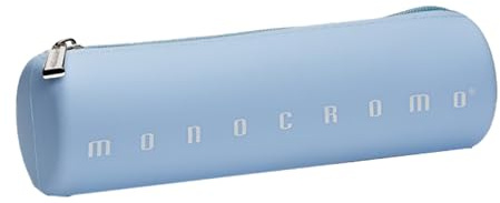 Pigna, Astuccio Tombolino di forma cilindrica in morbido Silicone, Monocromo Pastel, 20x6x6 cm., Colore Azzurro delicato, Confezionato singolarmente