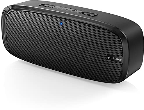 LENRUE Bluetooth Speaker, Wireless Portable Speaker with Loud Stereo Sound, Rich Bass, 12-Hour Playtime, Built-in Mic. Perfect for iPhone, Samsung and More