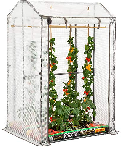 Christow Tomato Greenhouse With Reinforced Cover & Frame Garden Growhouse (Double Growbag)