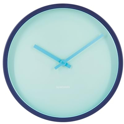 REMEMBER Wanduhr Aqua - 4,5 cm, Ø 30 cm - Quarz Uhrwerk - große Wanduhr