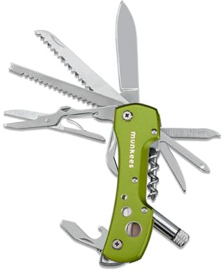 munkees, Taschenmesser mit 15 Funktionen, Grün, 2581