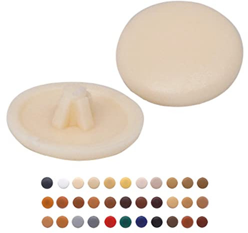 Confezione da 50 tappi per coperchio a vite Pozi diametro 12 mm, Pozidriv testa clip su coperture in plastica, tappo decorativo per mobili (50, crema S2)