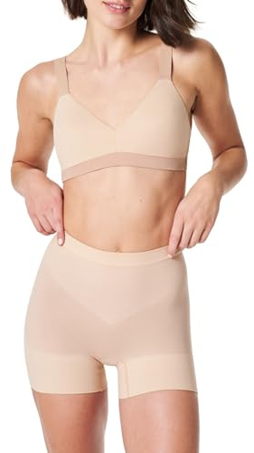 SPANX SPANXsculpt Power Series Boyshort - For All Hemline Lengths - Lightweight Core Control Shapewear - Dig-Free Waistband- Soft Nude - Medium