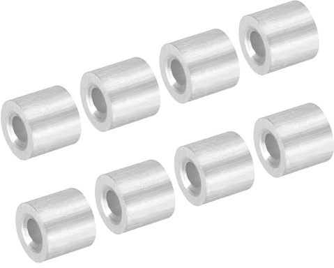 PATIKIL 25 Stück Aluminiumhülse Ovale 1/8/3mm Drahtseilhülsen Aluminum Crimpschlaufe Hülse für Drahtseil und Kabel Zwinge, Silber