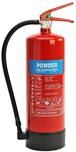 Dry Powder Fire Extinguisher with Extinguisher Cover - Ideal for Outdoor Use, BBQ's, Home & More - 1kg-9kg - FireShield (6kg)