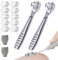 WMUVAZA Hornhaut Hobel Set, 2 Stück Hornhauthobel aus Edelstahl Hornhautentferner mit 10 Klingen Profi Gerät Hornhaut Hobel, Ersatz Hornhauthobel Klingen Hornhauthobelklingen, Fußpflege Set