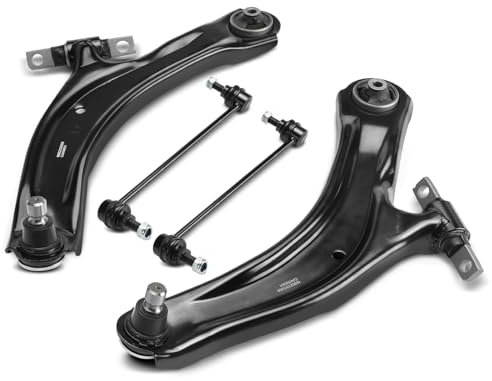Frankberg 4x Bras de suspension Biellettes de Barre stabilisatrice Avant Compatibles avec Qashqai +2 I J10 JJ10E NJ10 1.5L-2.0L 2007-2014 X-Trail T31 2.0L 2.5L 2007-2013 Remplacer# 54501JG000