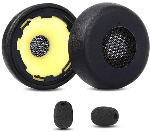 Evolve 75 Cuscinetti sostitutivi per padiglioni auricolari Compatibile con Jabra Evolve 75/75+/75 UC/75 MS Cuffia Cuscinetti auricolari con Pelle proteica