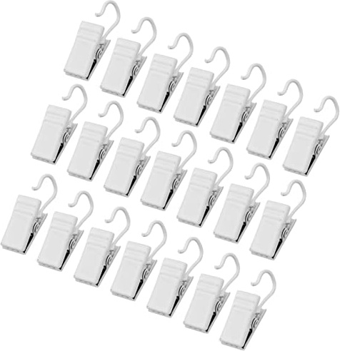 30 ganci per tende e foto, clip tende universali bagno, ganci per tende, metallo, bianco, per decorazione per la casa, artigianato, foto, feste, decorazione domestica