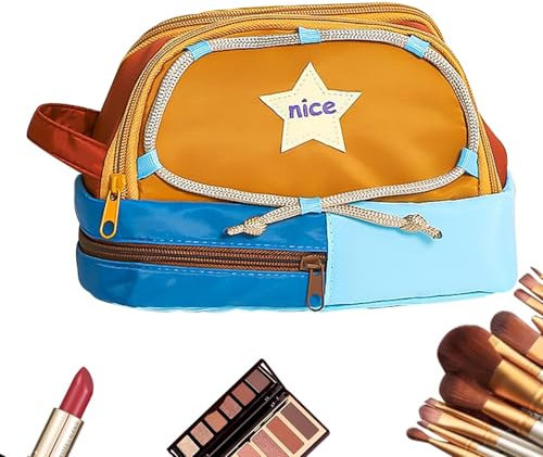 Libre Estuche De Lápiz De Chicas De Estrellas, Estuche De Lápiz De Carpas De Gran Capacidad, Estuches De Lápiz Estético Multifuncional con 3 Compartimentos, Bolsas para Lápiz