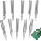 10-Pack 900M-T Series Soldering Iron Tips - Durable, High-Precision, Compatible with Standard Soldering Irons, Ideal for Electronics, DIY Projects, and Repairs