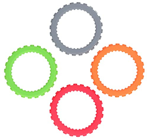 RIZGHWOY Set di Braccialetti per la Dentizione del Bambino in Morbido Silicone, Confezione da 4 Giocattoli Lenitivi per le Gengive per Lenire le Gengive e Sviluppare Abitudini di Igiene Orale