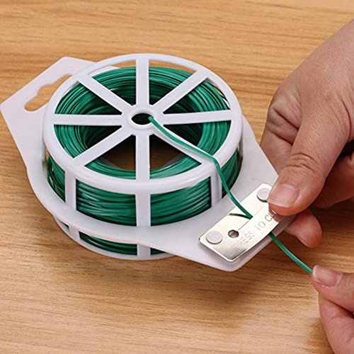 SEAFRONT Correas para Plantas de Jardín, Correas para Cables de par Trenzado Recubiertas de PE, Bridas para Plantas de 100 Metros para Gestión de Cables de Jardinería y Oficina (Tomar 100 Metros)