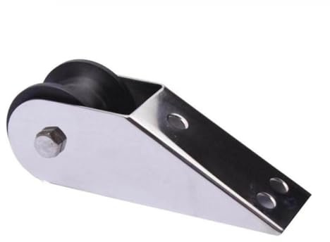 TOPBATHY Soporte de Ancla de Acero Inoxidable 304 Plateado, Rodillo de Nailon 42x63 Mm, Control de Bloqueo del Ancla para Barco, Accesorio de Anclaje Resistente y Duradero, Pieza de Equipo