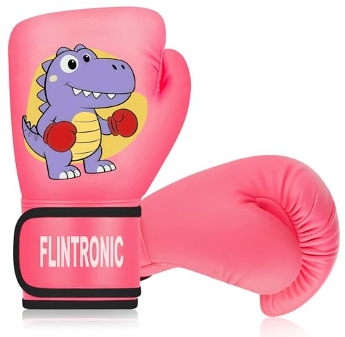 Flintronic 4OZ/6OZ Guantes de Boxeo Entrenamiento, Guantes de Boxeo para Niños y Junior, para Kickboxing, Muay Thai, MMA, Artes Marciales, Sparring