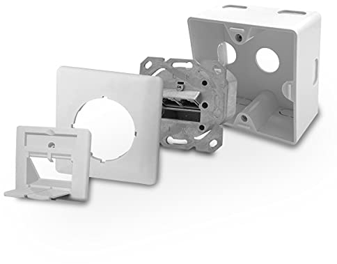 ARLI Cat6a Netzwerkdose Netzwerk Dose Kombi 2x RJ45 Port Cat 6 a voll geschirmt Metalldurchgussgehäuse Aufputz Unterputz Cat7 Kabel