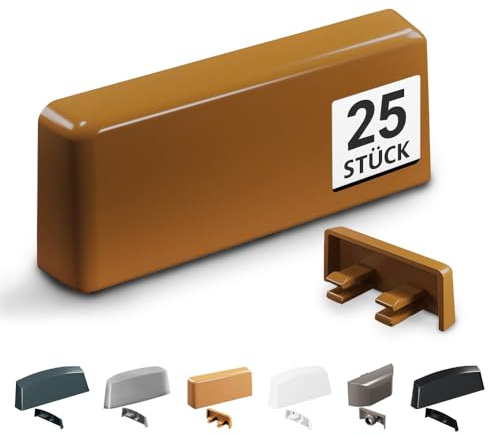 VOOXA Lot de 25 Bouchons de Fentes d'Arrosage Standard Brun RAL 8003 pour Fraisage de Fentes de 20-34 x 5 mm