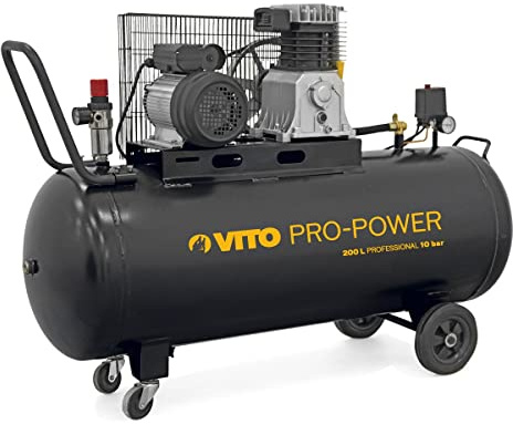 Compresor de correa profesional 230 V, 200 litros, 3 CV VITO 2800 rpm, aire 300 litros/min