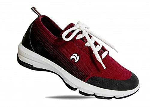 Henselite Mens Aviate Lawn Bowls Shoes-Color Burgundy Black-Size 12