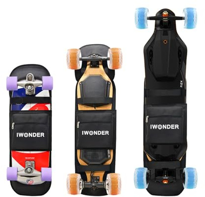 IWONDER Electric Skateboard Backpack Regular Skateboard Bag Adjustable Shoulder Foldable Carrier Travel Backpack