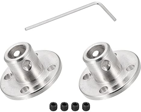 DMiotech 2pz 6.35mm Flangia Giunto Connettore Rigido Guida Albero Supporto Giunto Albero Giunto con M1.5 Esagonale Chiave e Viti per Fai-da-Te RC Modello Motori