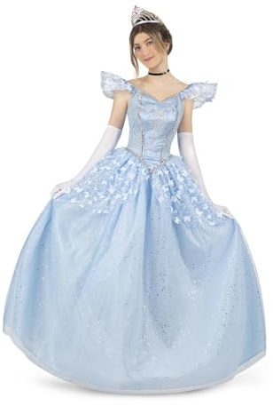 VIVING Disfraz Princesa Zapato De Cristal M (Vestido, guantes y enaguas)