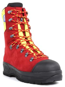 HAIX Schnittschutzstiefel/Schnittschutzschuhe Protector 2.0 in KOX Edition mit Gore-Tex Rot/Gelb Größe 40