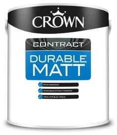 WALLPAPER EMPIRE Crown Contract Durable Matt Emulsion Paint 2.5L Brilliant White