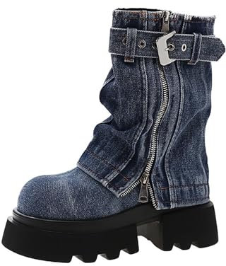 Generisch damen sneaker saleLangschaft Stiefel Damen Einfarbige Mid Calf Cowboy Stiefel Damen Flach Rutschfeste Laufsohle Elegant Klobiger Blockabsa artikel unter 1 euro