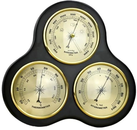 YDYAENIO Barómetros Barómetro doméstico montado en la Pared termómetro higrómetro estación meteorológica Colgante requerido hogar