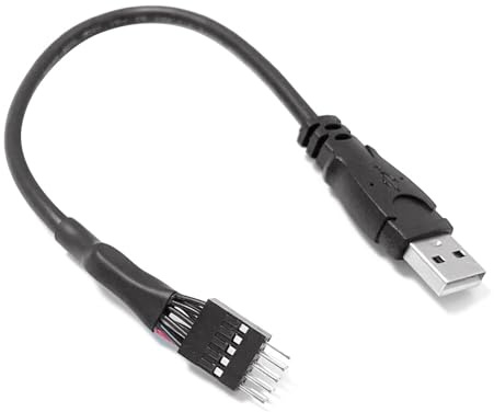 ZAHARA Cable Adaptador USB A Macho a Placa Base de 9 Pines USB 2.0 Conector Interno del Panel Frontal de la Carcasa de PC