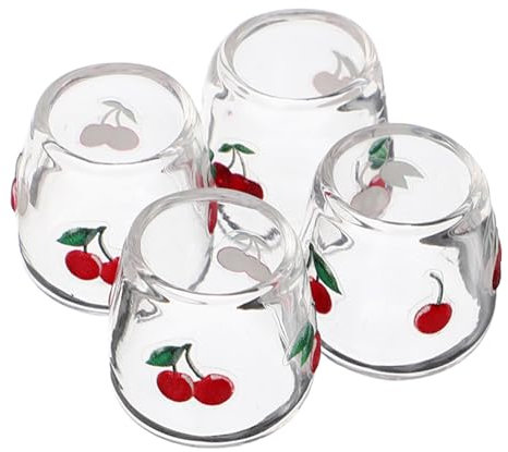 SOIMISS 4pezzi Bicchieri in Miniatura Per Casa Delle Bambole Tazze in Miniatura Vetro Piccole Tazze Per Accessori Da Cucina Per Casa Delle Bambole
