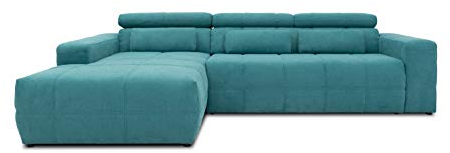 DOMO. collection Ecksofa Brandon, Sofa mit Rückenfunktion in L-Form, Polsterecke, Eckgarnitur 285 x 175 x 98 cm (BxTxH), türkis