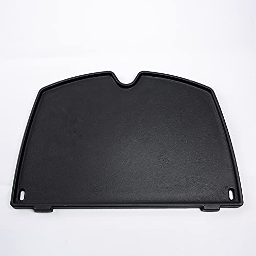 LOKHING 6558 32cm x 22cm Gusseisen Bretpfane Grillplate für Weber Q100 Q120 Q1000 Q1200 Series Grill Modelle, 32CM Grillrost Zubehör Griddle